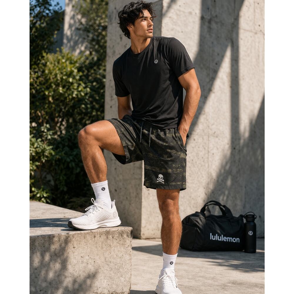 Lululemon Pace Breaker Shorts Mens‎ Small Athleisure Lined Camo Training Running